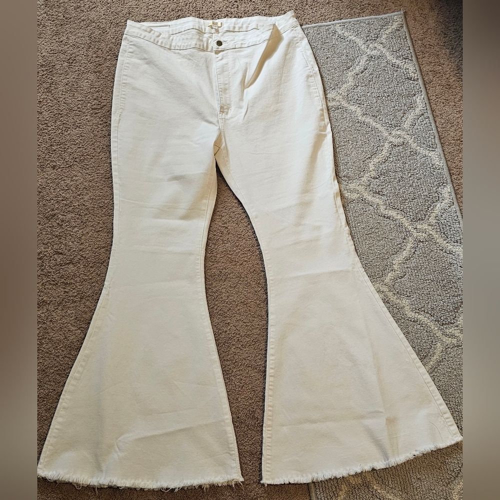Home Folk plus size Bell bottoms flare leg jeans